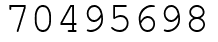 Число 70495698.