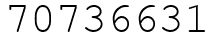 Число 70736631.