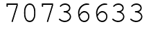 Число 70736633.