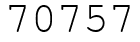 Число 70757.