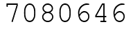 Число 7080646.