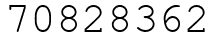 Число 70828362.
