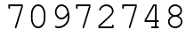 Число 70972748.