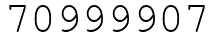Число 70999907.
