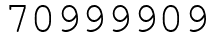 Число 70999909.