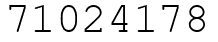 Число 71024178.
