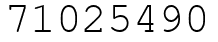 Число 71025490.