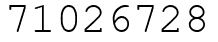 Число 71026728.