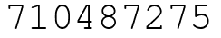 Число 710487275.