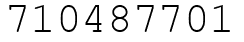 Число 710487701.