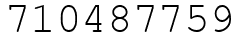 Число 710487759.