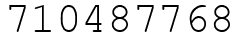 Число 710487768.