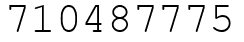 Число 710487775.