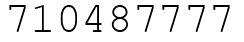 Число 710487777.