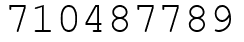 Число 710487789.