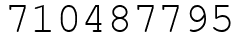 Число 710487795.