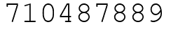 Число 710487889.