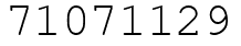 Число 71071129.