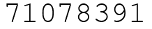 Число 71078391.