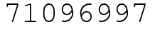 Число 71096997.