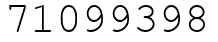 Число 71099398.