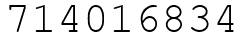 Число 714016834.