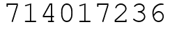 Число 714017236.