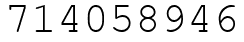 Число 714058946.