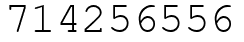 Число 714256556.