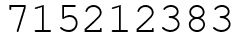 Число 715212383.