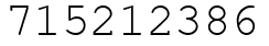 Число 715212386.