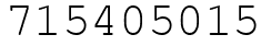 Число 715405015.