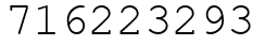 Число 716223293.
