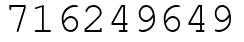 Число 716249649.