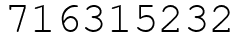 Число 716315232.