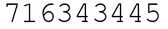 Число 716343445.