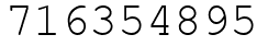 Число 716354895.
