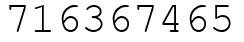 Число 716367465.