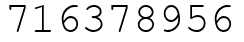 Число 716378956.