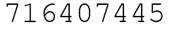 Число 716407445.