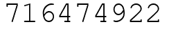 Число 716474922.