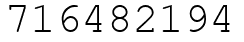 Число 716482194.
