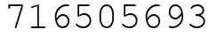 Число 716505693.