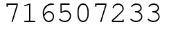 Число 716507233.