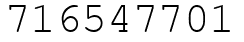 Число 716547701.