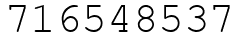 Число 716548537.