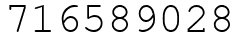 Число 716589028.