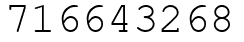 Число 716643268.