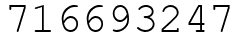 Число 716693247.