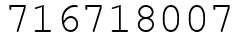 Число 716718007.